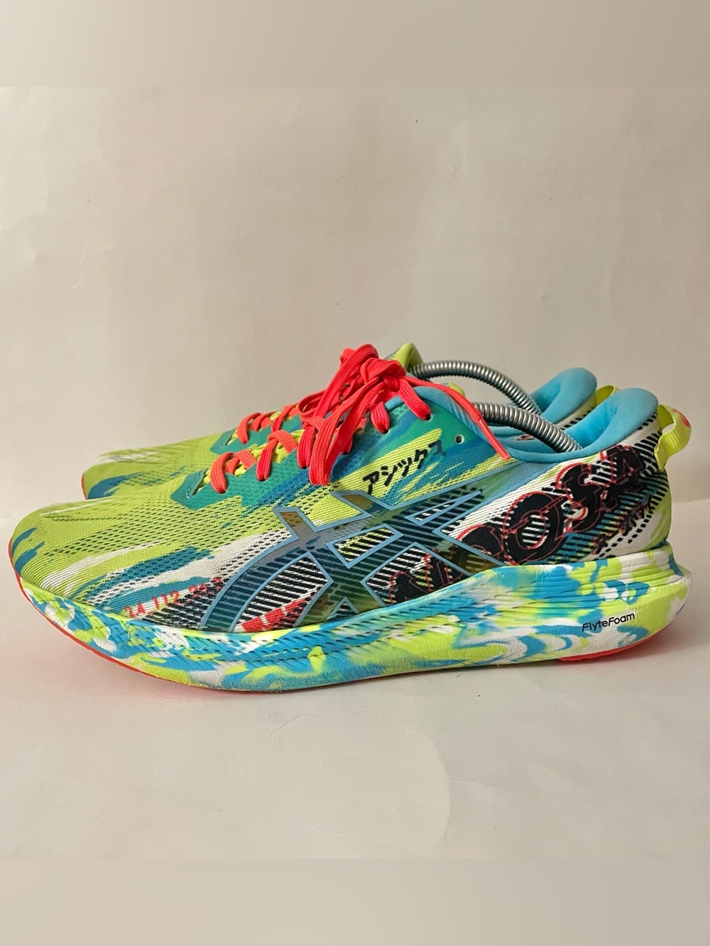 ASICS Noosa Tri 13 Color Injection Pack - Hazard Green Digital Aqua Men's Sz 12
